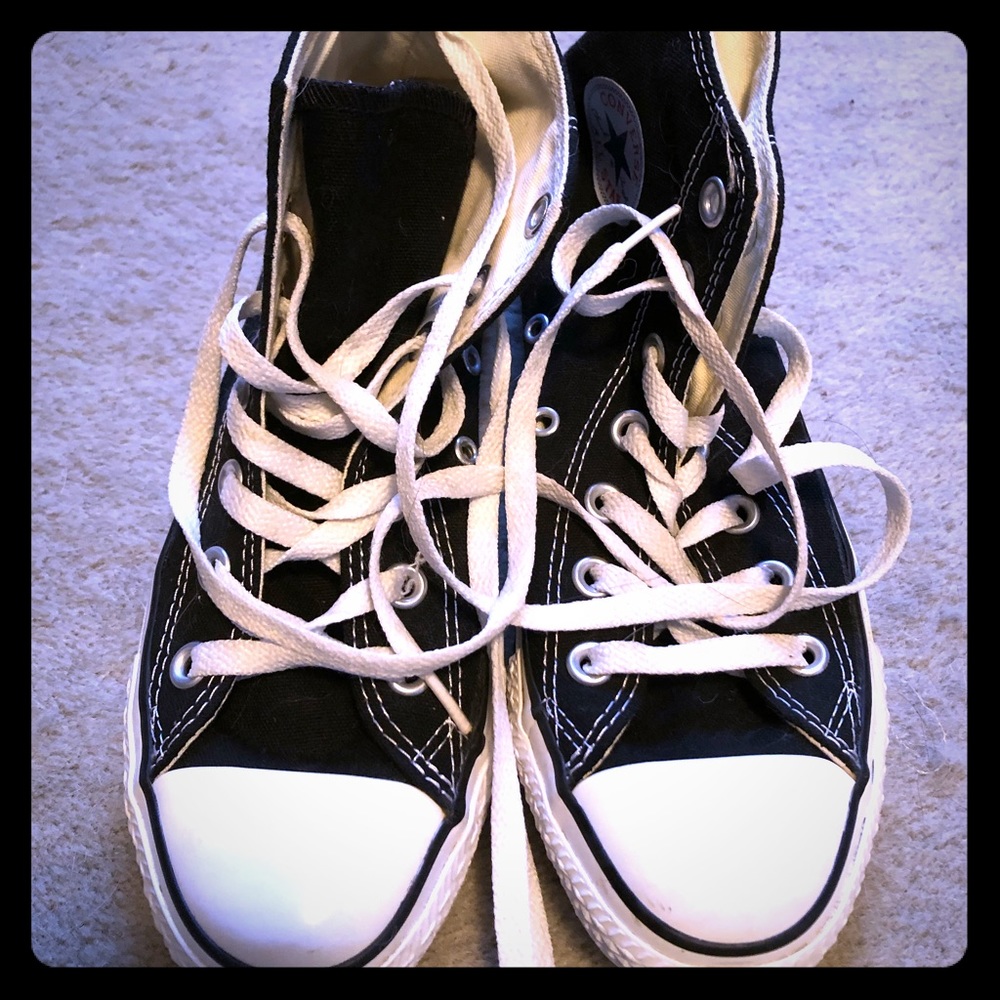 Black and White Converse All Stars Hightops